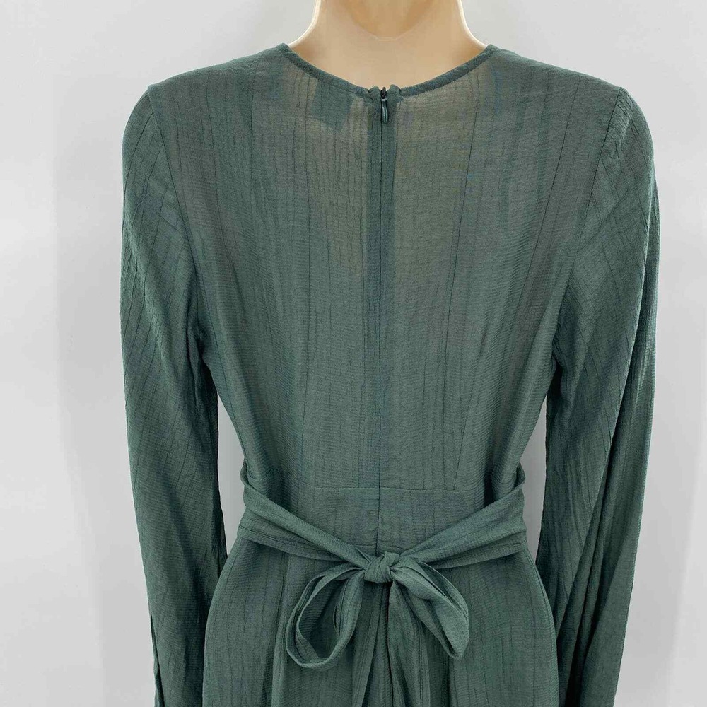 Angel Biba Forest Fairy Mini Dress Womens XS Emerald Green Polyester Tie Waist - Picture 5 of 11